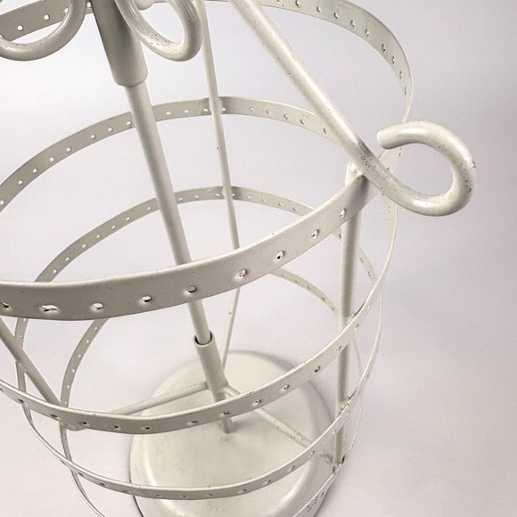 Urban Outfitters Spinning Bird Metal Jewelry Stand White Earrings Nacklaces See - Picture 4 of 10